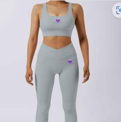 Everythang Fitness Short Sleeve Two Piece Sportswear Set