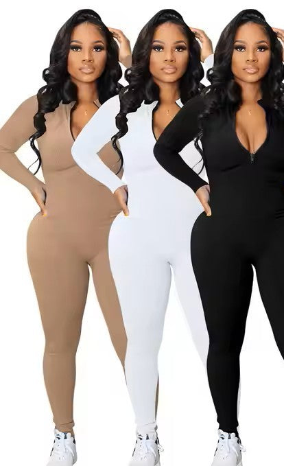 Everythang Fitness One Piece Long Sleeve Jumpsuit