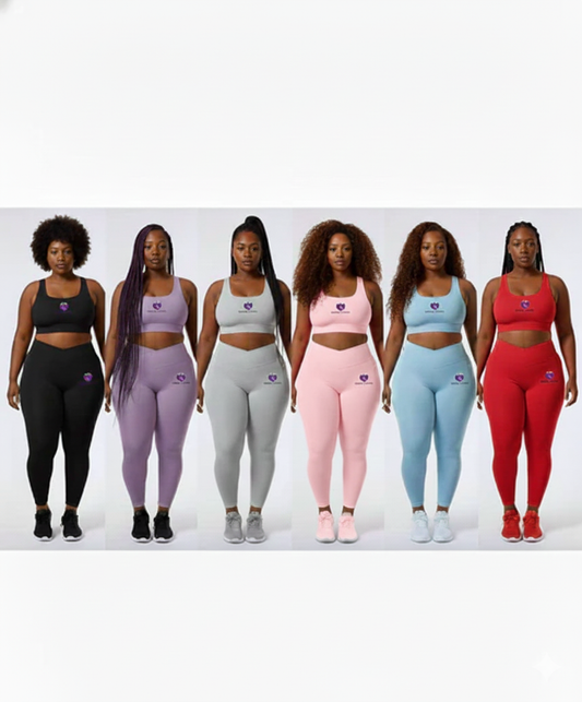 Everythang Fitness Short Sleeve Two Piece Sportswear Set