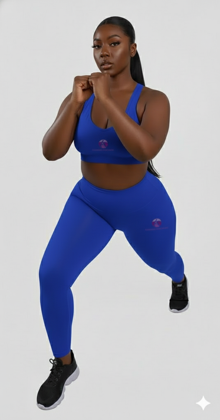 Everythang Fitness Short Sleeve Two Piece Workout Set