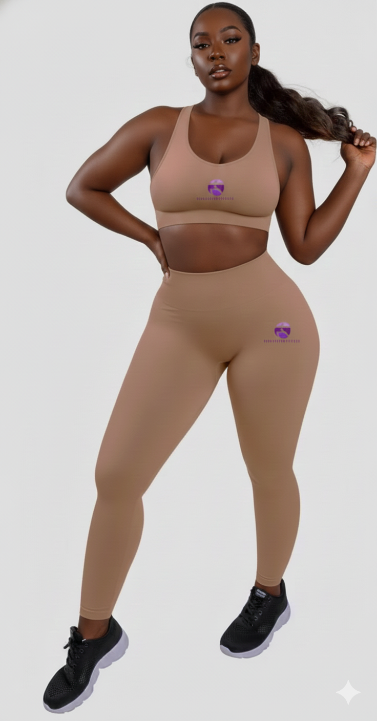 Everythang Fitness Short Sleeve Two Piece Workout Set